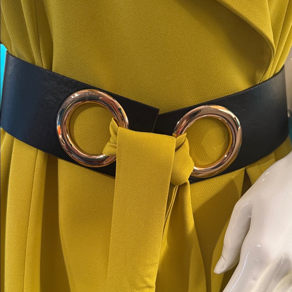 Gracia chartreuse Maxi Dress/Duster with Belt - Picture 5 of 6